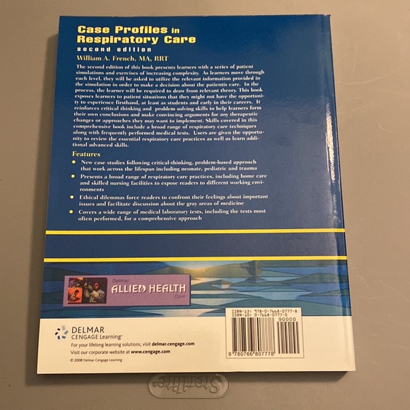Case Profiles in Respiratory Care 2nd Edition William French EUC - Picture 2 of 3